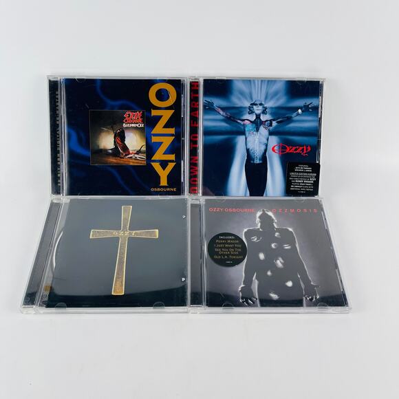 Ozzy Osbourne CD Lot of 4; Down to Earth; Blizzard; Ozzmosis; Ozzman Cometh - Picture 1 of 11